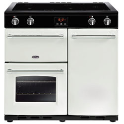 Belling Farmhouse 90EI Electric Induction Range Cooker White